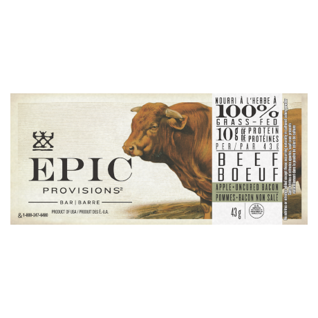 Epic Provisions Beef Apple Uncured Bacon Bar