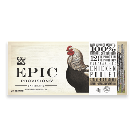 An Epic Provisions Chicken Sesame BBQ Seasoned Bar