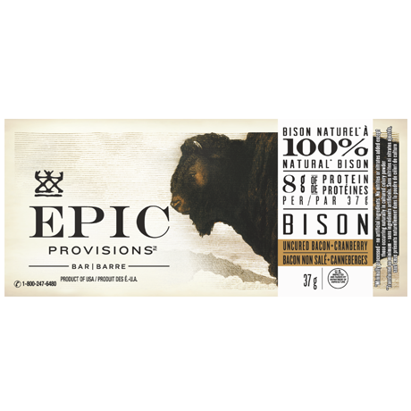 Epic Provisions Bison Bacon Cranberry Bar